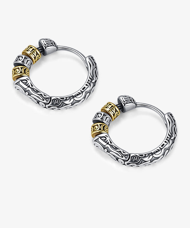 Silk Sterling Silver Hoop Earrings