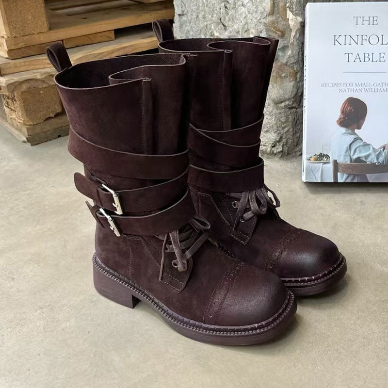 Thick Bottom Belt Buckle Martin British Boots