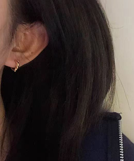 New Personalized Simple Knot Circle Earrings