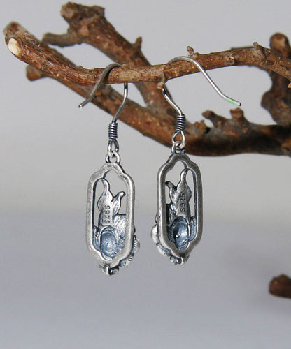 Blue Sterling Silver Drop Earrings