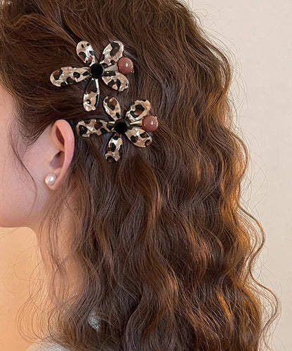 Leopard Metal Alloy Hairpin