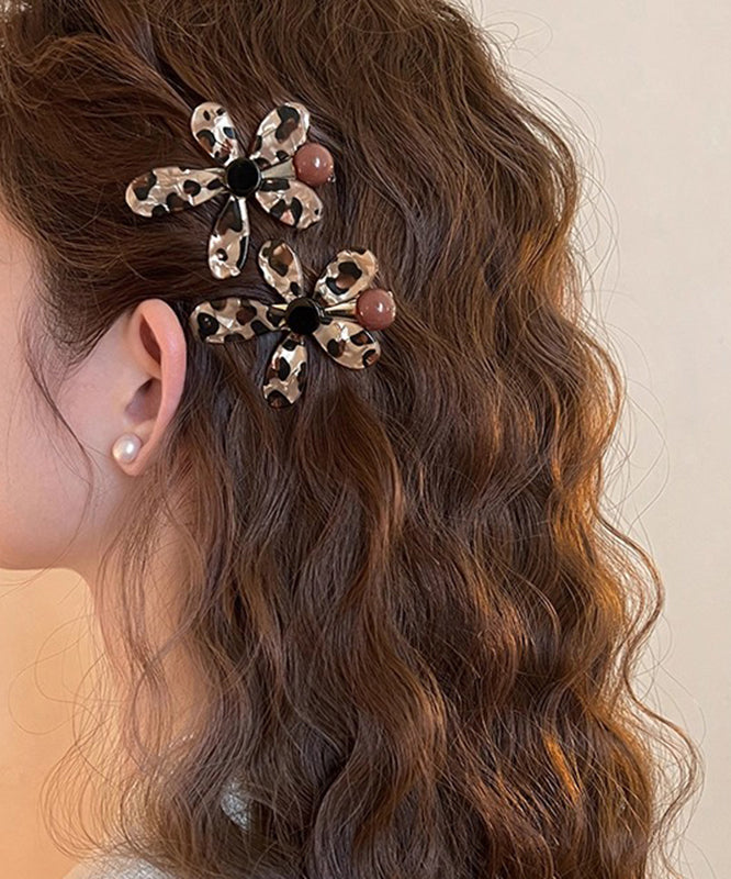 Leopard Metal Alloy Hairpin