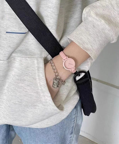 Tea Color Genuine Leather Waterproof Watch