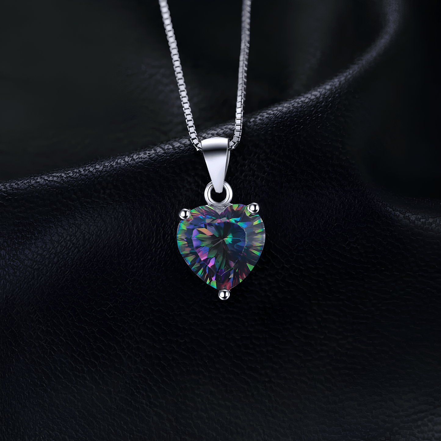 Heart of Healing Light Rainbow Topaz Necklace