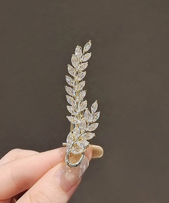 Handmade Gold Alloy Crystal Ears of Wheat Duck Mouth Hairpin