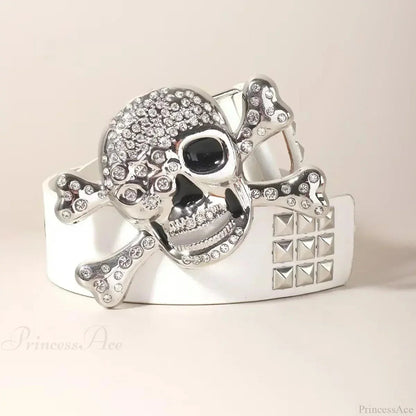 Wide Gothic Broad Punk Rock Skull Belt
