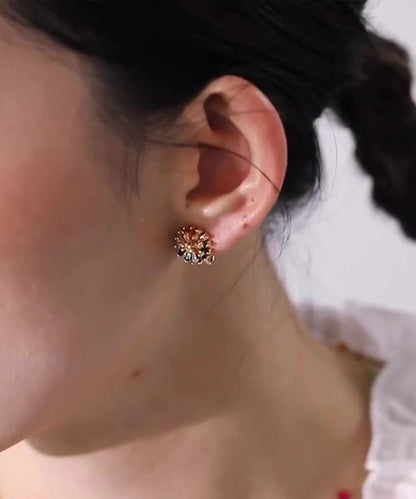 Rainbow Copper Alloy Fireworks Stud Earrings