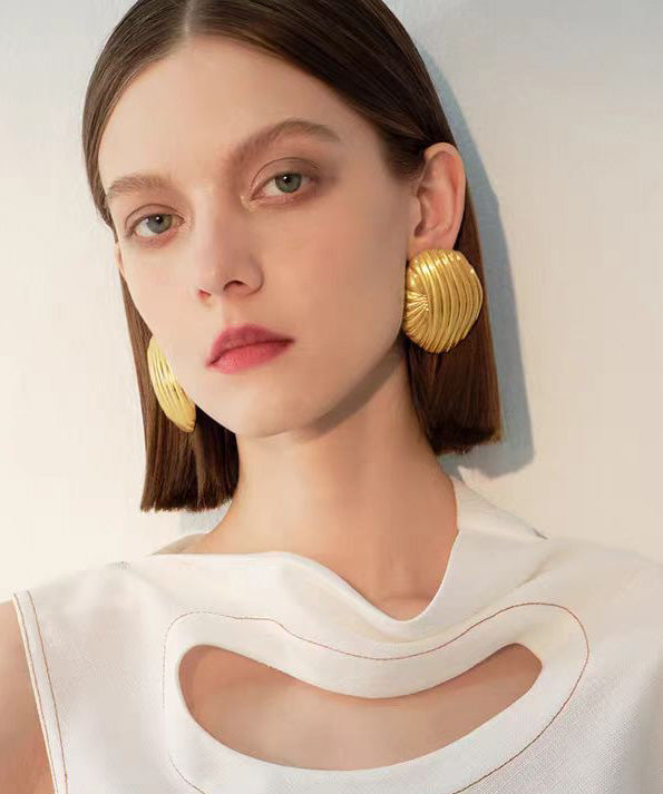 Original Design Metal Stud Earrings