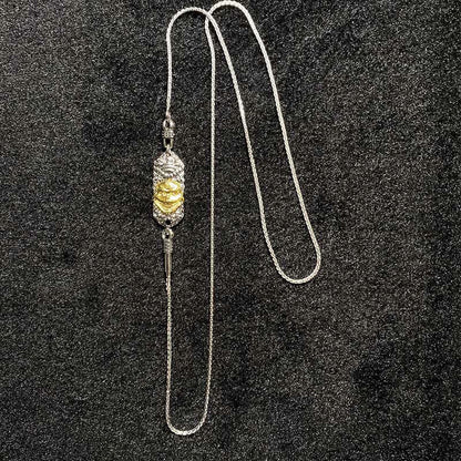 925 Sterling Silver Zakiram Goddess of Wealth Blessing Necklace