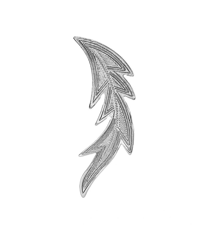 Fine Silk Copper Silver-plated Feather a Pair Hairpin
