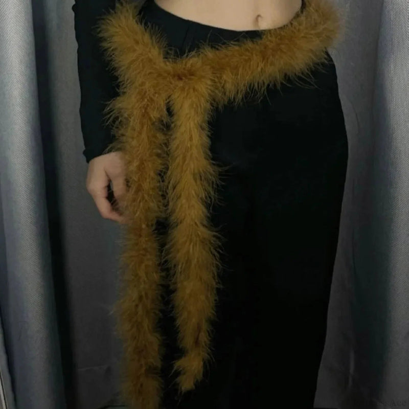 Y2k Mysterious Rebellious Furry Plush Waist Chain Belt