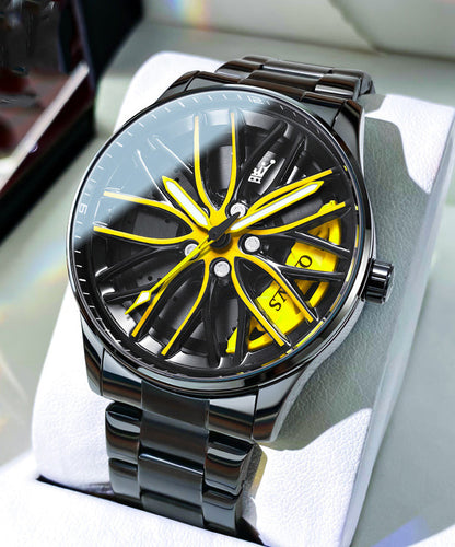 Green Stainless Steel Alloy Hollow Out Noctilucent Watches
