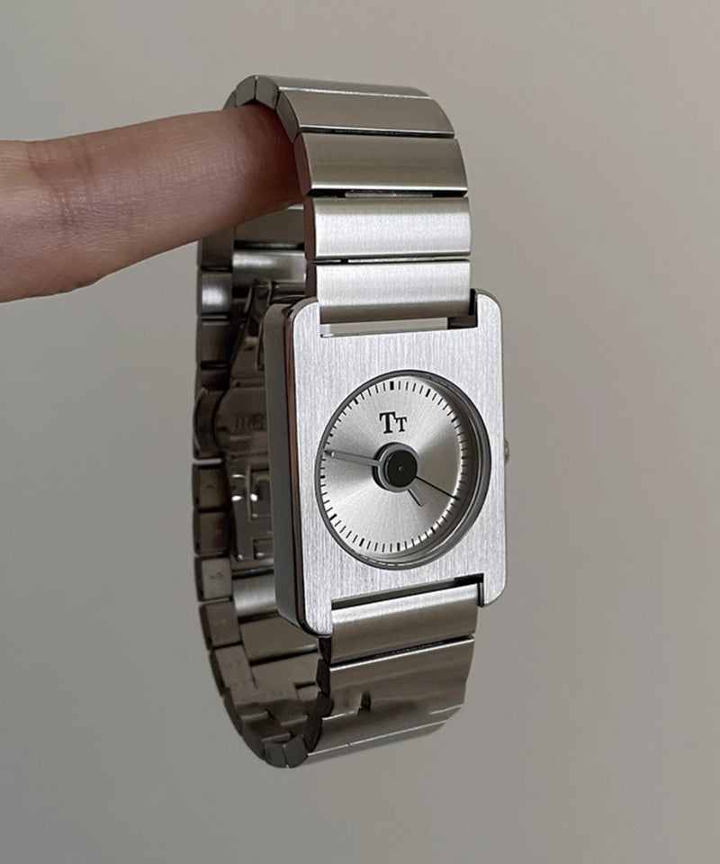 Silk Stainless Steel Square Waterproof Watches