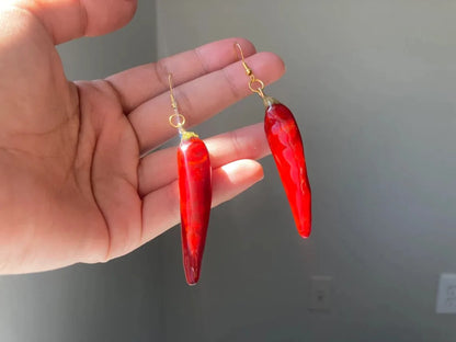 Dried Chilli Dangle Earrings