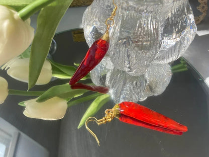 Dried Chilli Dangle Earrings