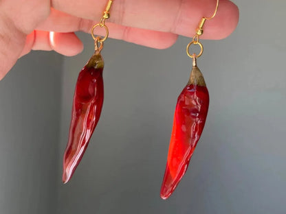 Dried Chilli Dangle Earrings