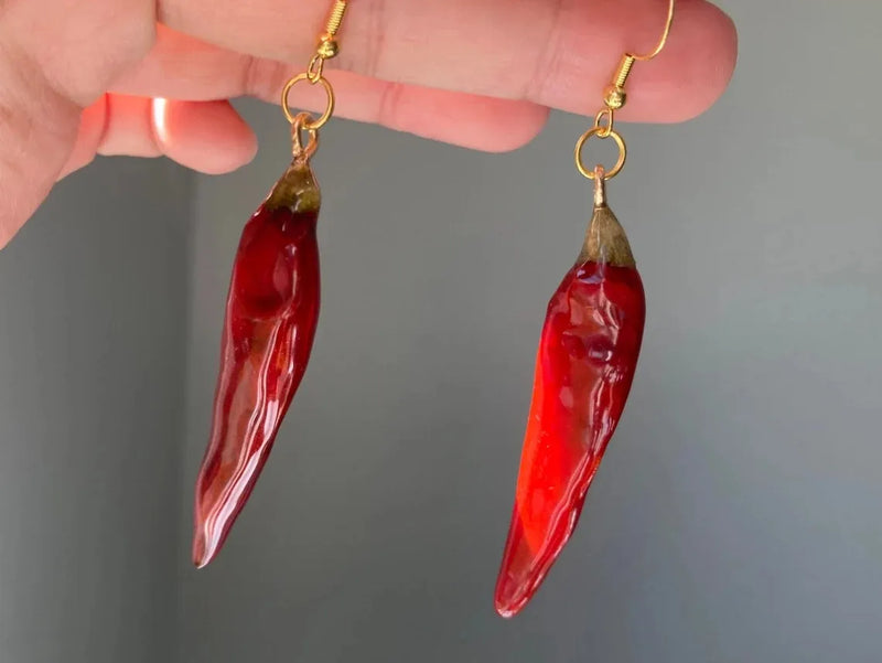 Dried Chilli Dangle Earrings