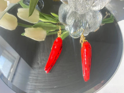 Dried Chilli Dangle Earrings