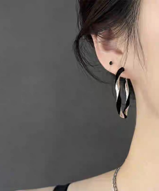 Art Colorblock Stergild Silver Hoop Earrings