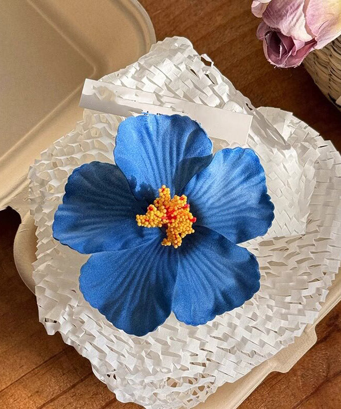 Beach Blue Cloth Holiday Hairpin