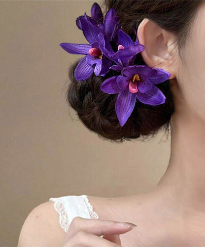 Beach Purple Alloy Holiday Hairpin