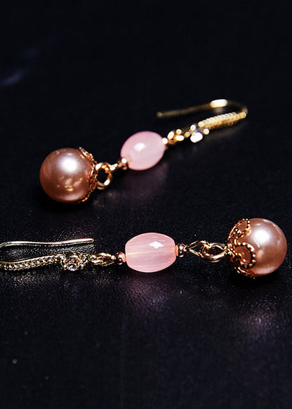 Champagne Pearl Drop Earrings