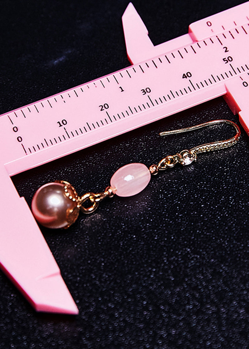 Champagne Pearl Drop Earrings