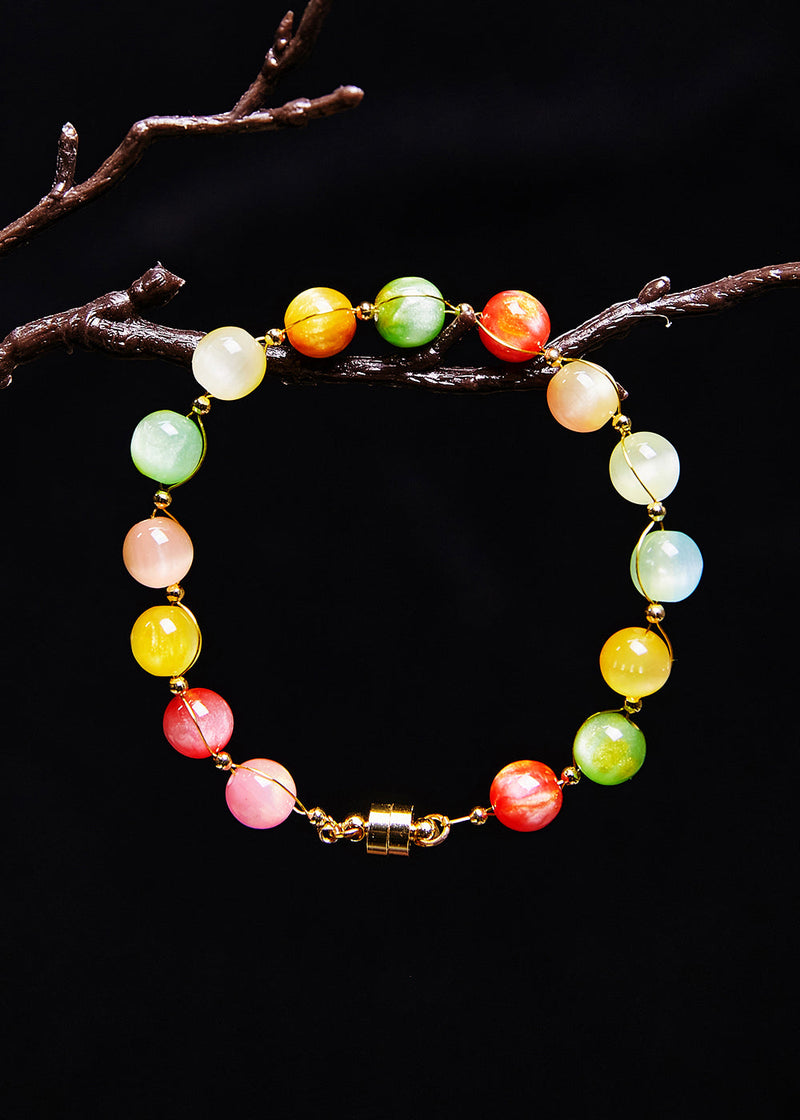 Multicolour Jade Fine Bracelet