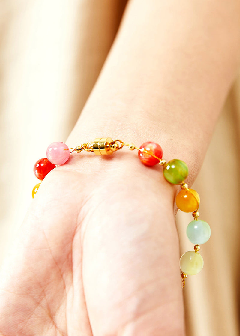 Multicolour Jade Fine Bracelet