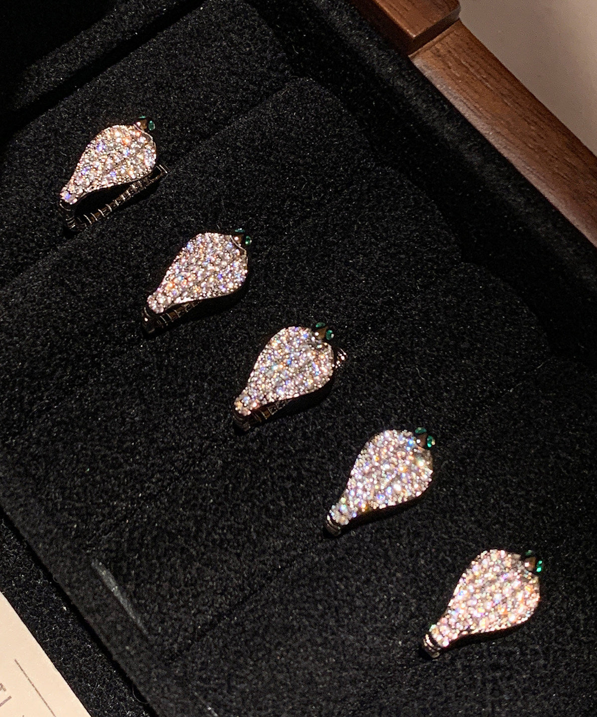Silvery Zircon Sparkling Stud Earrings