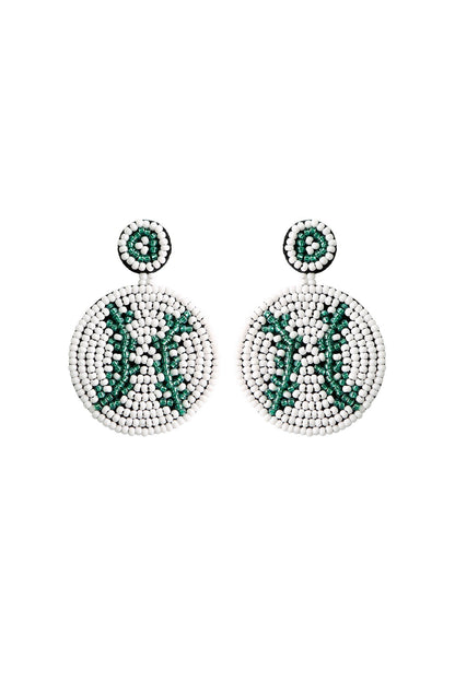 Bohemia Baseball Beaded Earrings
