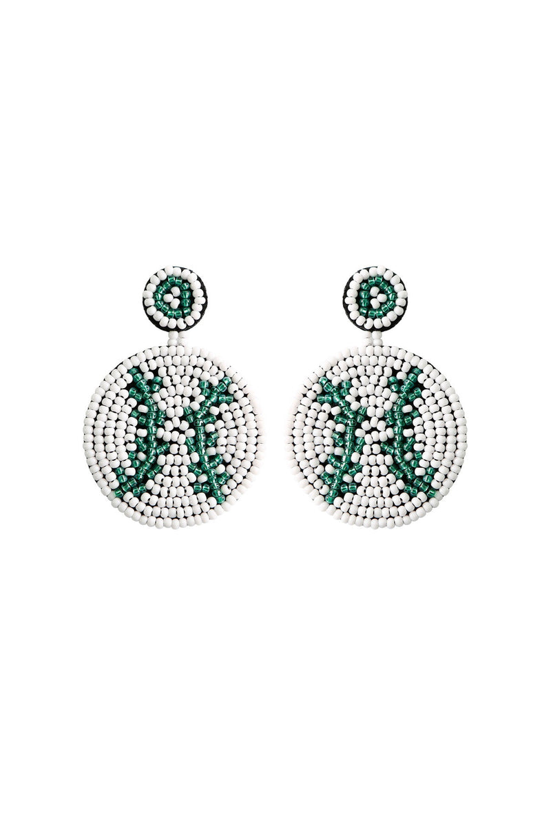 Bohemia Baseball Beaded Earrings