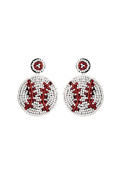 Bohemia Baseball Beaded Earrings