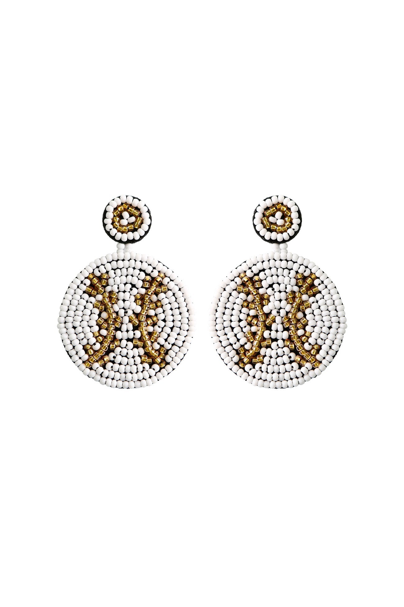 Bohemia Baseball Beaded Earrings