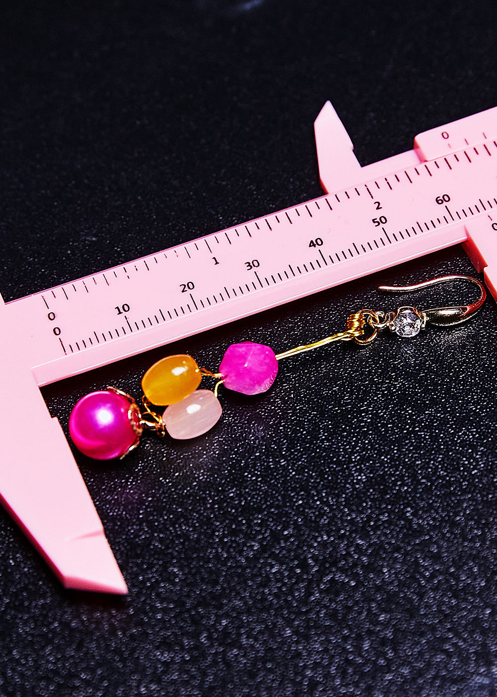 Multicolour Crystal Fine Pearl Drop Earrings