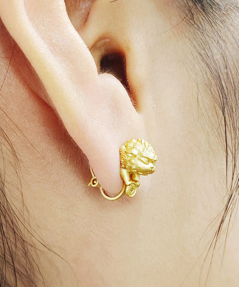 Boutique Handmade Pixiu Silver Ear Clip