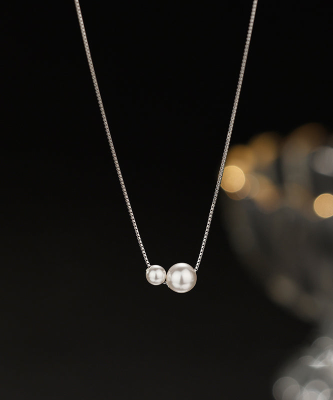 Boutique Silk Sterling Silver Pearl Necklacefine Silk Sterling Silver Broken Silver Gypsophila Necklace Et002
