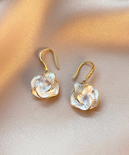 Brief Gold Copper Overgild Drop Earrings