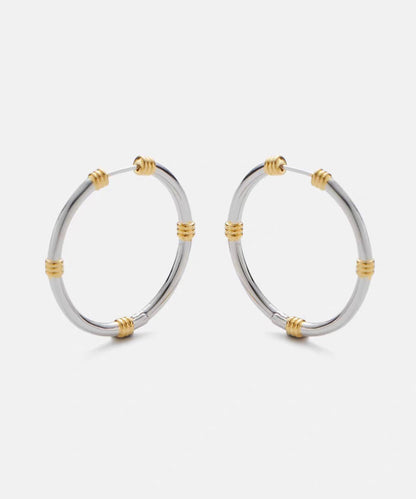 Silk Copper Overgild Hoop Earrings
