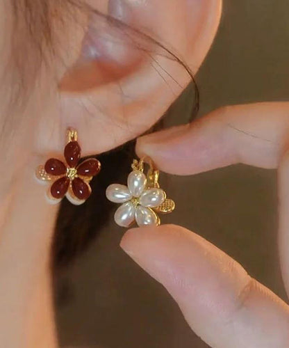 Gold Copper Overgild Hoop Earrings