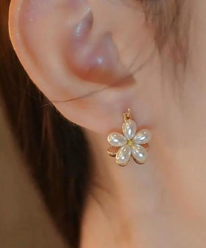 Gold Copper Overgild Hoop Earrings
