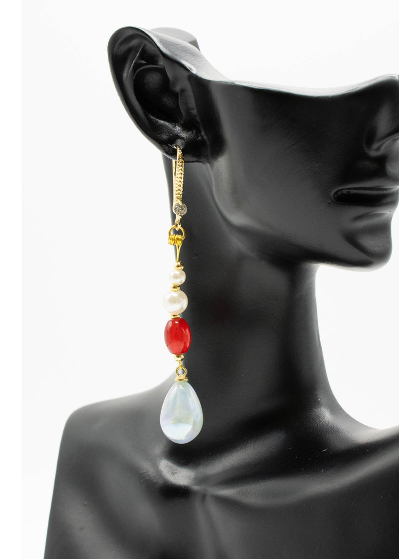 Teardrop Shape Fine Acrylic Drop Earrings