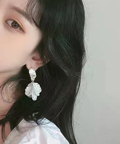 White Sterling Silver Drop Earrings Ly1793