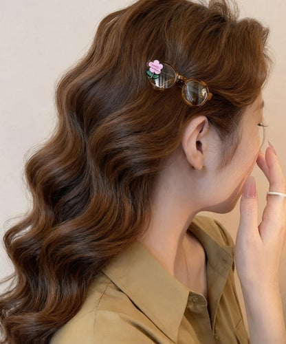 Pink Acrylic Glasses a Pair Hairpin