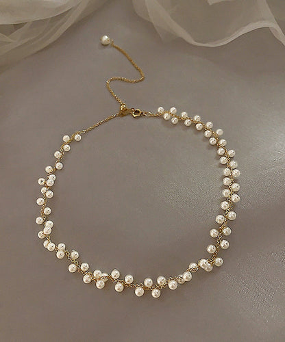 Diy Gold Alloy Pearl Tassel Charm Bracelet
