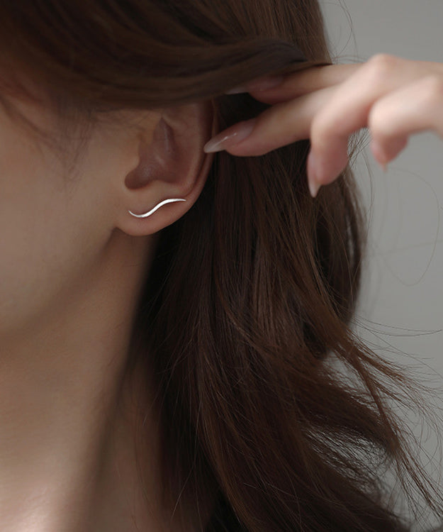 Diy Silk Stergild Silver Stud Earrings