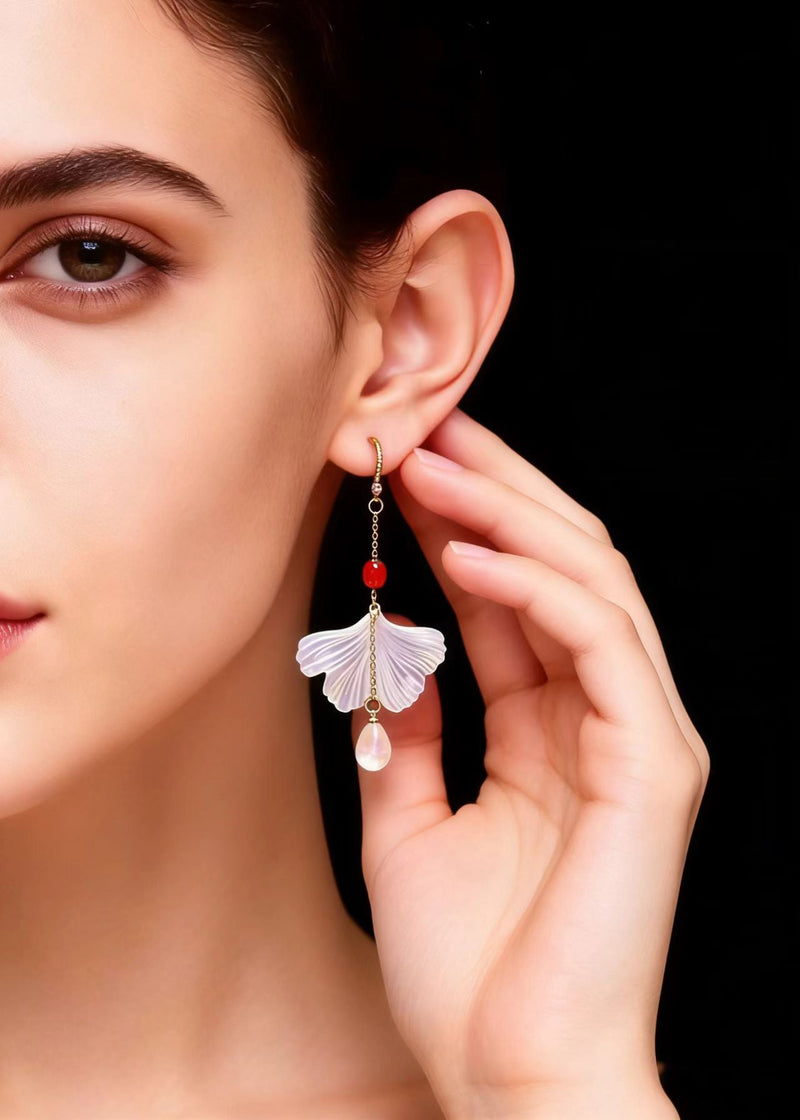 Shell Water Droplet Acrylic Drop Earrings