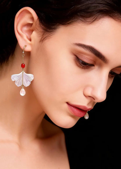 Shell Water Droplet Acrylic Drop Earrings