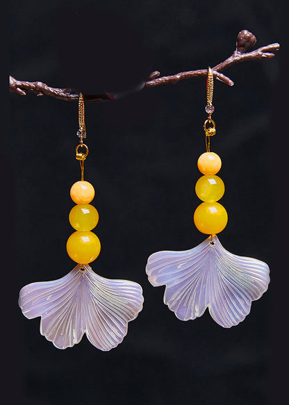 Fine Agate Sector Shell Acrylic Drop Earrings New Style