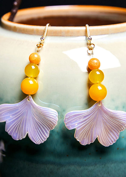 Fine Agate Sector Shell Acrylic Drop Earrings New Style
